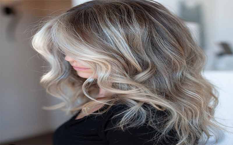 ترکیب رنگ موی نقره ای کاراملی