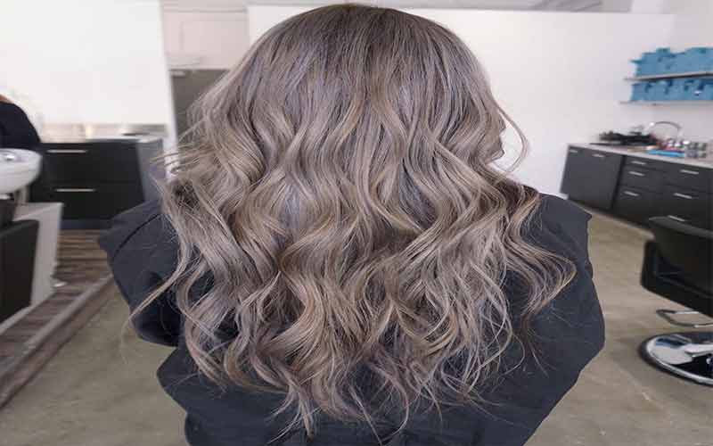 ترکیب رنگ موی قهوه ای دودی